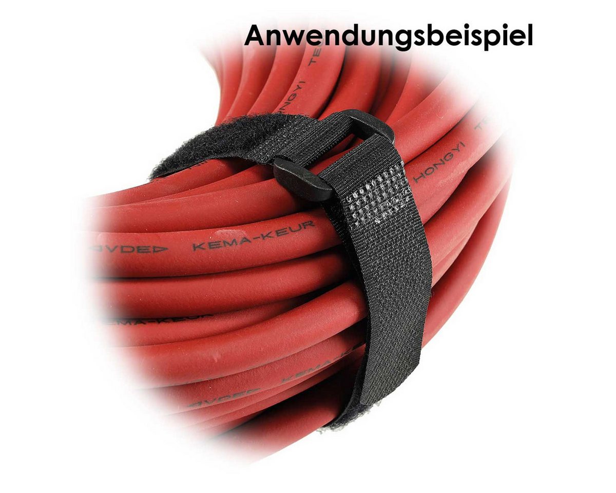 ChiliTec Klettband Klettband mit Öse, 5er Pack 80x3cm, schwarz – Bild 5 von 5