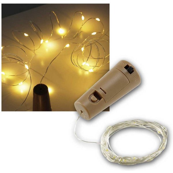 ChiliTec LED-Lichterkette 10er Pack LED Flaschen-Lichterkette "CuteBottle"