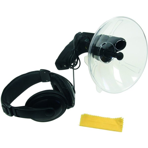 ChiliTec Richtmikrofon Parabol-Richtmikrofon mit Kopfhörer Ø 26cm I max. 90m Reichweite