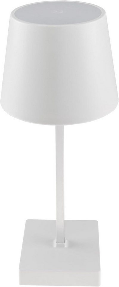ChiliTec Tischleuchte LED Tischleuchte 26cm, Weiß 3xAA A Batterie, dimmbar, Licht warmweiß – Bild 2 von 5