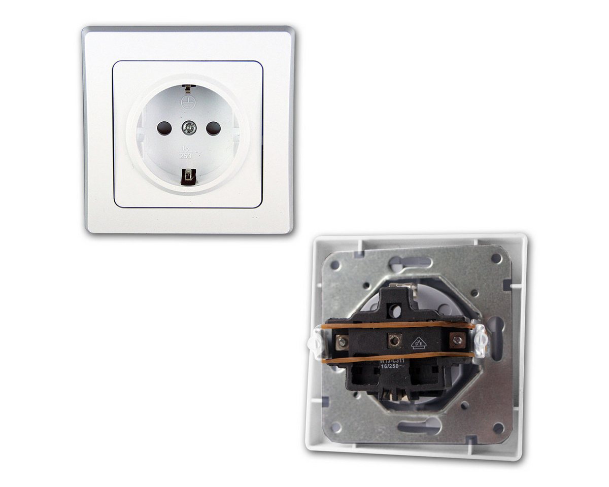 ChiliTec Unterputz-Steckdose DELPHI Starter-Kit, 32er Set 250V~/ 16A, UP, weiß – Bild 2 von 4