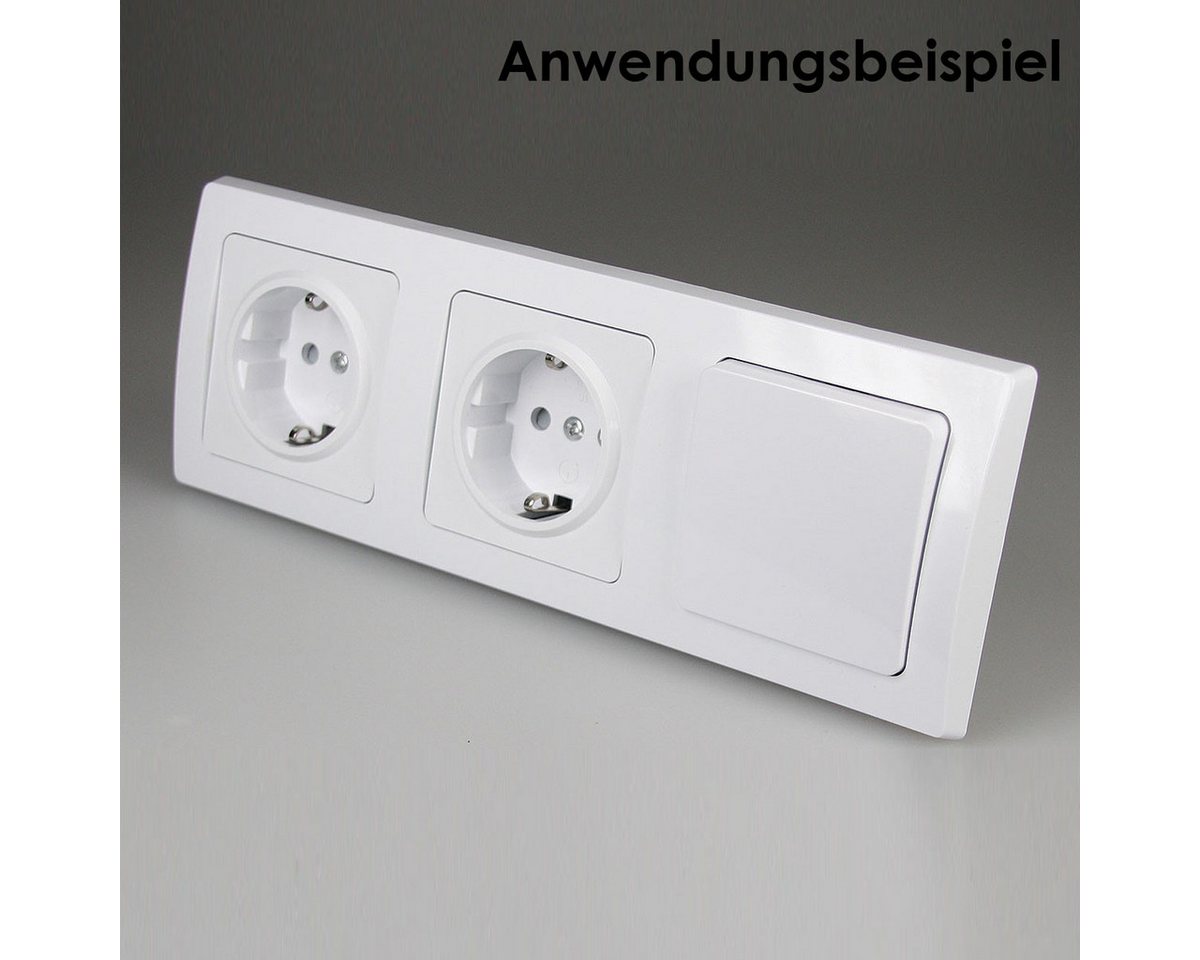 ChiliTec Unterputz-Steckdose DELPHI Starter-Kit, 32er Set 250V~/ 16A, UP, weiß – Bild 4 von 4