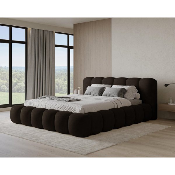 Chilly Möbel Polsterbett Samt Stoff mit Stauraum und Hubfunktion Metallrahmen (Boxbett ohne Matratze in vielen Farben, 140x200 160x200 180x200 200x200cm), gepol