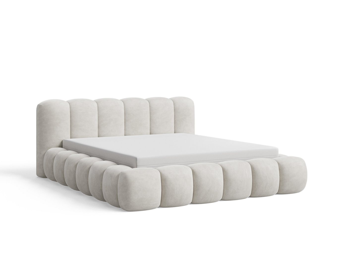 Chilly Möbel Polsterbett Samt Stoff mit Stauraum und Hubfunktion Metallrahmen (Boxbett ohne Matratze in vielen Farben, 140x200 160x200 180x200 200x200cm), gepol – Bild 4 von 5