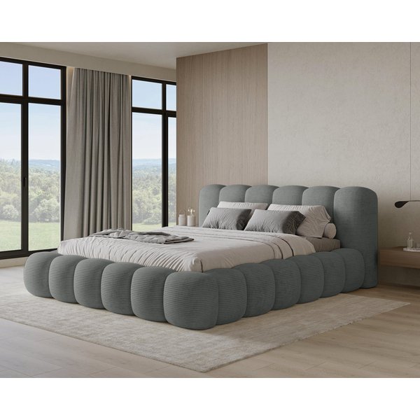 Chilly Möbel Polsterbett Stoff mit Stauraum und Hubfunktion Holzrahmen (Boxbett ohne Matratze in vielen Farben, 1-tlg., 140x200 160x200 180x200 200x200cm), gepo
