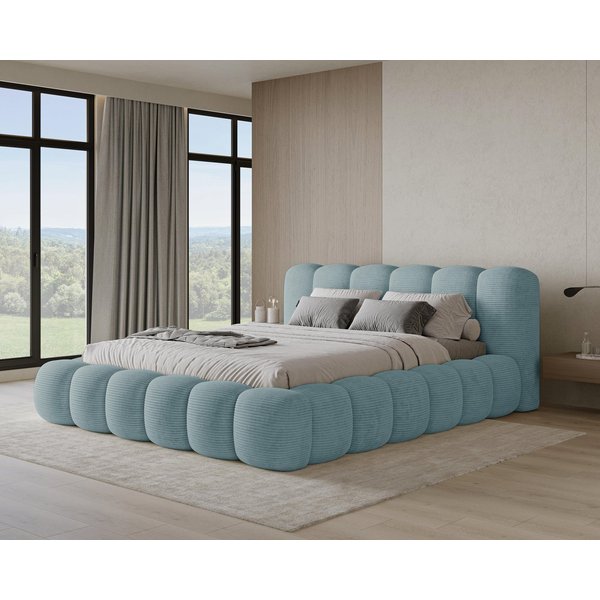 Chilly Möbel Polsterbett Stoff mit Stauraum und Hubfunktion Holzrahmen (Boxbett ohne Matratze in vielen Farben, 1-tlg., 140x200 160x200 180x200 200x200cm), gepo