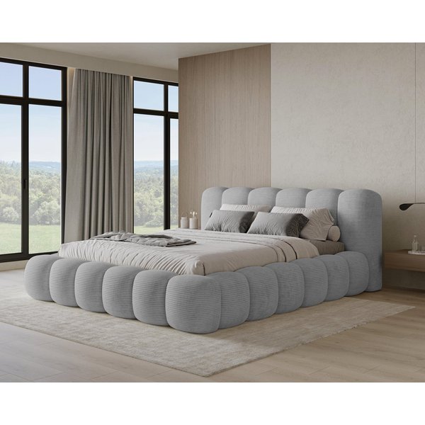 Chilly Möbel Polsterbett Stoff mit Stauraum und Hubfunktion Holzrahmen (Boxbett ohne Matratze in vielen Farben, 1-tlg., 140x200 160x200 180x200 200x200cm), gepo