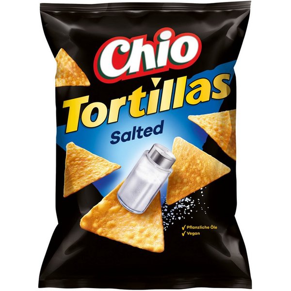 Chio Knabberei, Chio Tortillas Original Salted vegetarisch vegan Chipstüte 110g