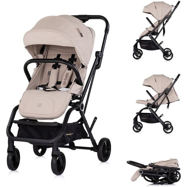 Chipolino Kinder-Buggy Go Twist, Aluminium, PU-Räder, 5-Punkt-Gurt, Sicherheitsgurt, Hinterradbremse