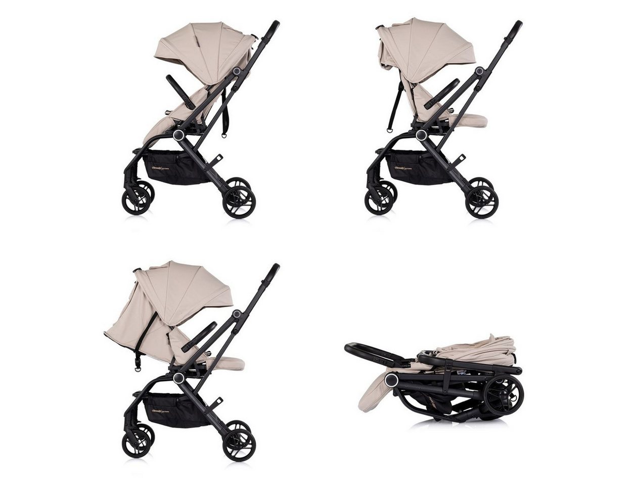 Chipolino Kinder-Buggy Go Twist, Aluminium, PU-Räder, 5-Punkt-Gurt, Sicherheitsgurt, Hinterradbremse – Bild 5 von 5