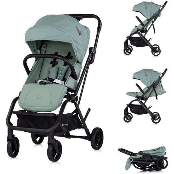 Chipolino Kinder-Buggy Go Twist, Aluminium, PU-Räder, 5-Punkt-Gurt, Sicherheitsgurt, Hinterradbremse
