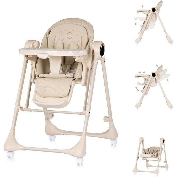 Chipolino Kombihochstuhl Master Class, elektrische Babyschaukel, Fernbedienung, klappbar, Sicherheitsgurt
