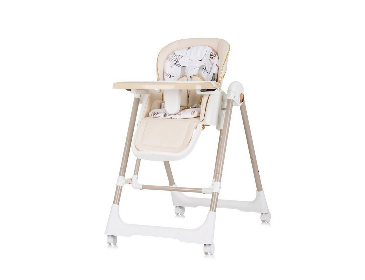 Chipolino Kombihochstuhl Milk Shake, Babyschaukel, Räder, verstellbare Rückenlehne, klappbar, Fußstütze – Bild 2 von 5