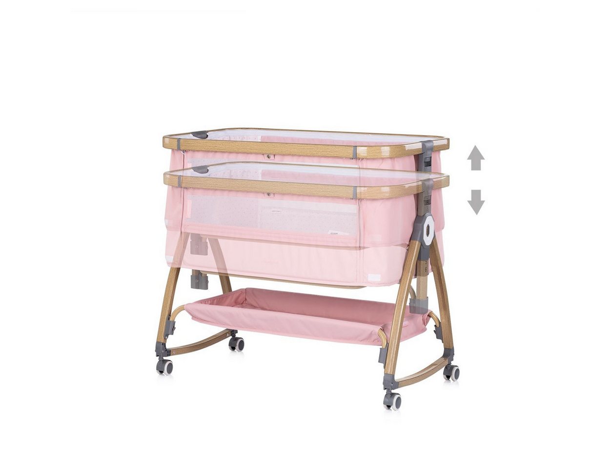 Chipolino Komplettbett Charisma, 84 x 49 cm, Wiegenfunktion, höhenverstellbar, Anti-Reflux, Moskitonetz – Bild 4 von 5