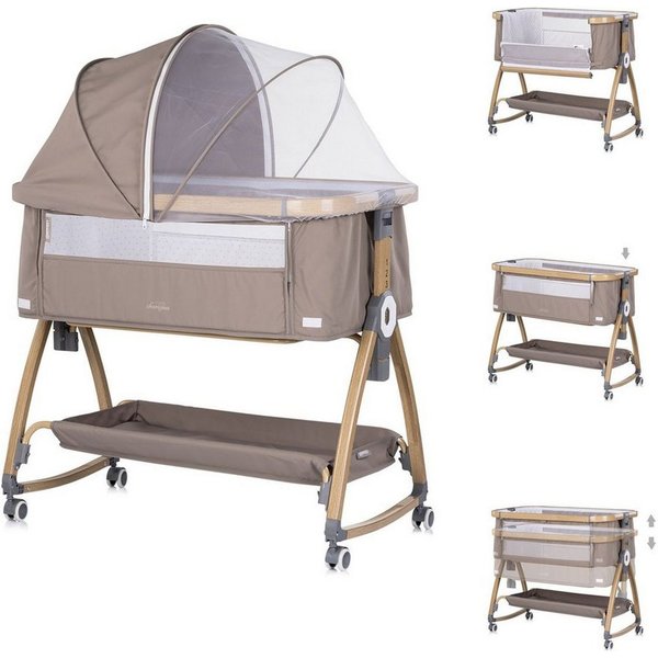 Chipolino Komplettbett Charisma, 84 x 49 cm, Wiegenfunktion, höhenverstellbar, Anti-Reflux, Moskitonetz