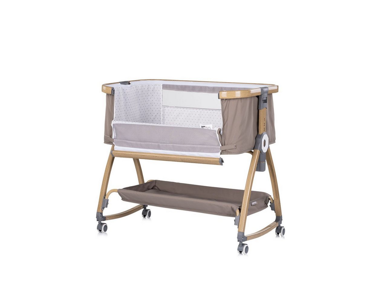 Chipolino Komplettbett Charisma, 84 x 49 cm, Wiegenfunktion, höhenverstellbar, Anti-Reflux, Moskitonetz – Bild 3 von 5