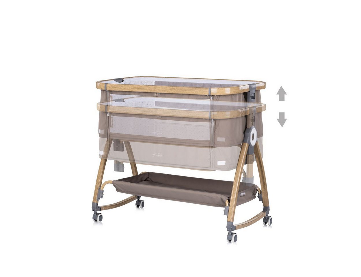 Chipolino Komplettbett Charisma, 84 x 49 cm, Wiegenfunktion, höhenverstellbar, Anti-Reflux, Moskitonetz – Bild 4 von 5