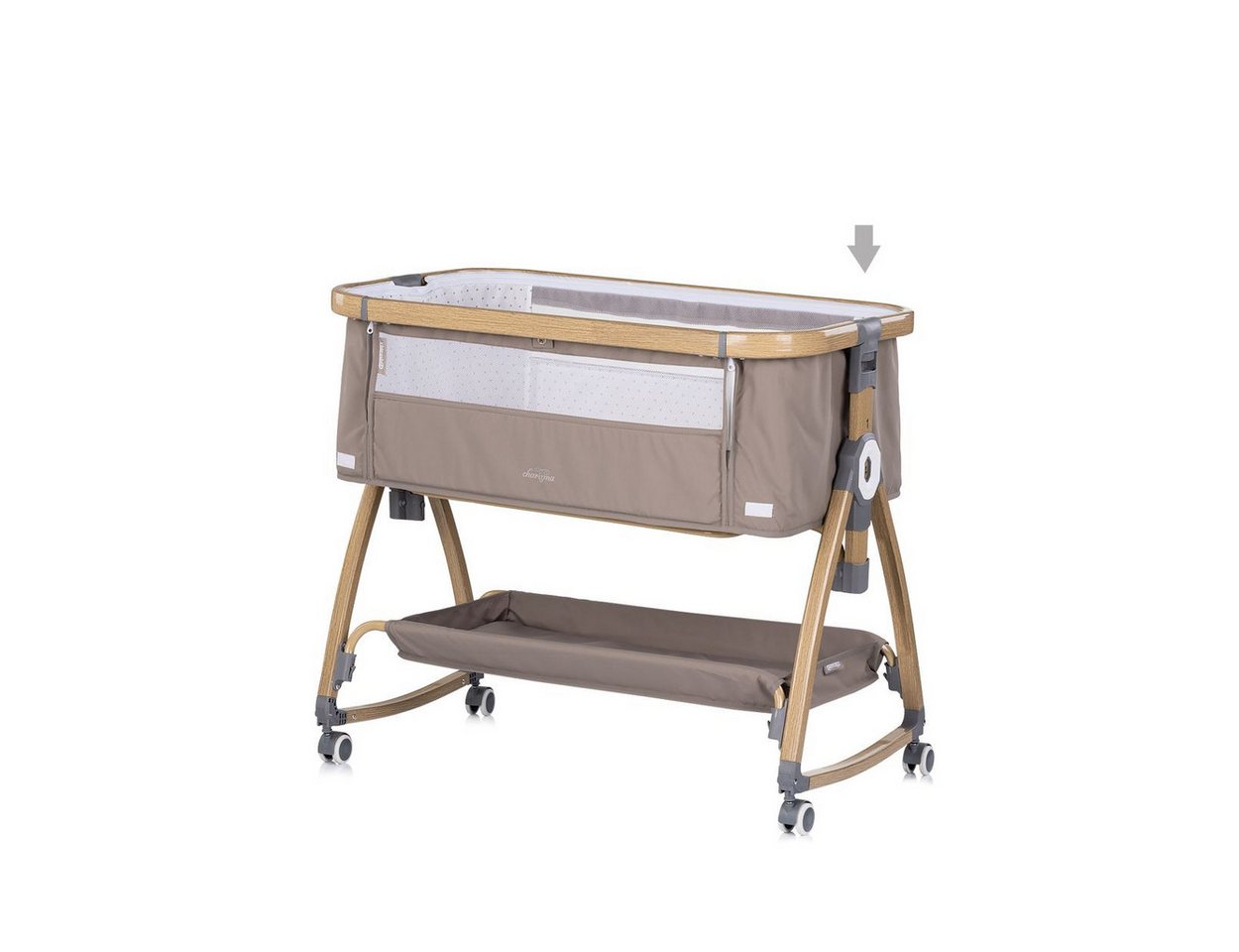 Chipolino Komplettbett Charisma, 84 x 49 cm, Wiegenfunktion, höhenverstellbar, Anti-Reflux, Moskitonetz – Bild 5 von 5