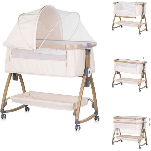 Chipolino Komplettbett Charisma, 84 x 49 cm, Wiegenfunktion, höhenverstellbar, Anti-Reflux, Moskitonetz