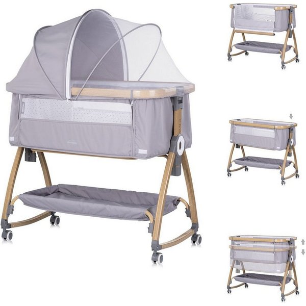 Chipolino Komplettbett Charisma, 84 x 49 cm, Wiegenfunktion, höhenverstellbar, Anti-Reflux, Moskitonetz
