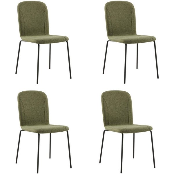 CHITA Esszimmerstuhl 4er Set stapelbar, ergonomisch, OEKO-TEX, Metallgestell (4er Set), Bürostuhl, Küchenstuhl, 4-Fuß-Stuhl, Stapelstuhl