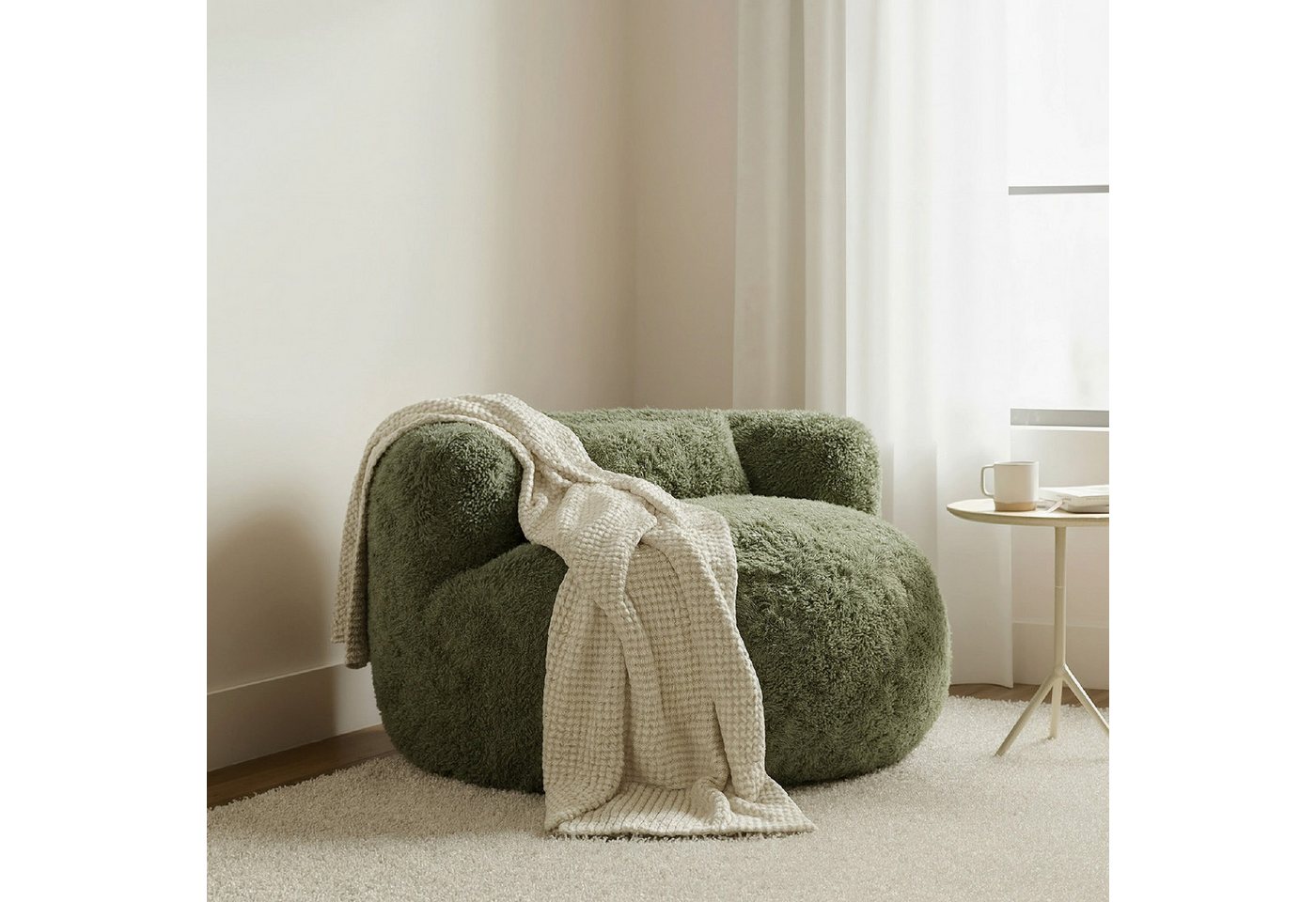 CHITA Sitzsack mit Kissen & Decke, Fleece, Gaming Sitzsack (1 Sitzsack + 1 Kissen +1 Decke), Lounge Chair Cozy, platzsparend, vakuumverpackt – Bild 4 von 5