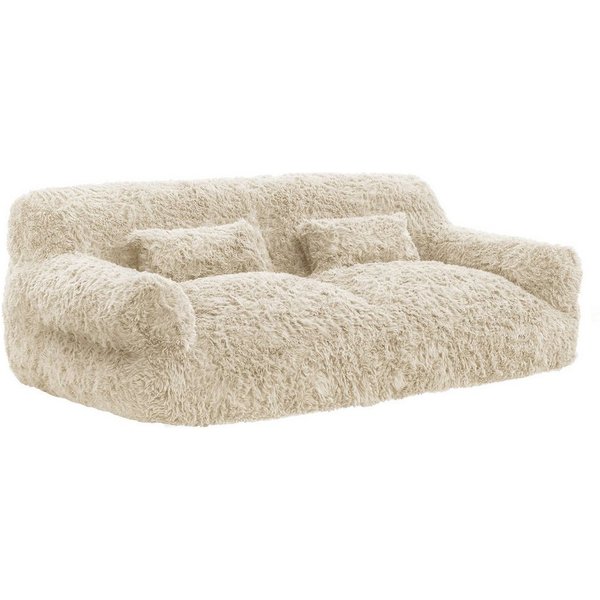 CHITA Sofa 2-Sitzer Sofa, mit Kissen & Decke, Fleece, Vakuum-Kompression, 1 Sofa + 2 Kissen +1 Decke, platzsparend, kein Aufbau erforderlich