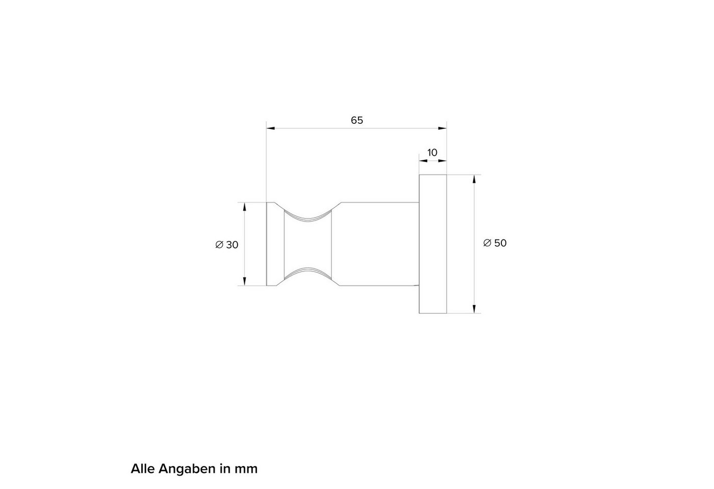 CHRIS BERGEN Brausehalter, aus hochwertigem Messing, in Chrom und Schwarz matt – Bild 3 von 5