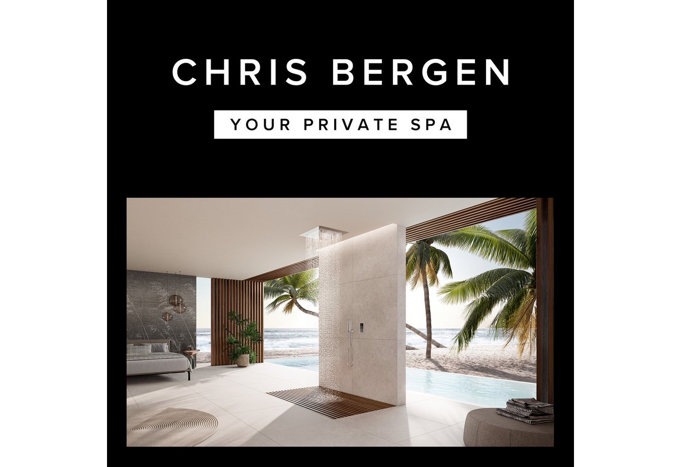 CHRIS BERGEN Brausehalter, aus hochwertigem Messing, in Chrom und Schwarz matt – Bild 5 von 5