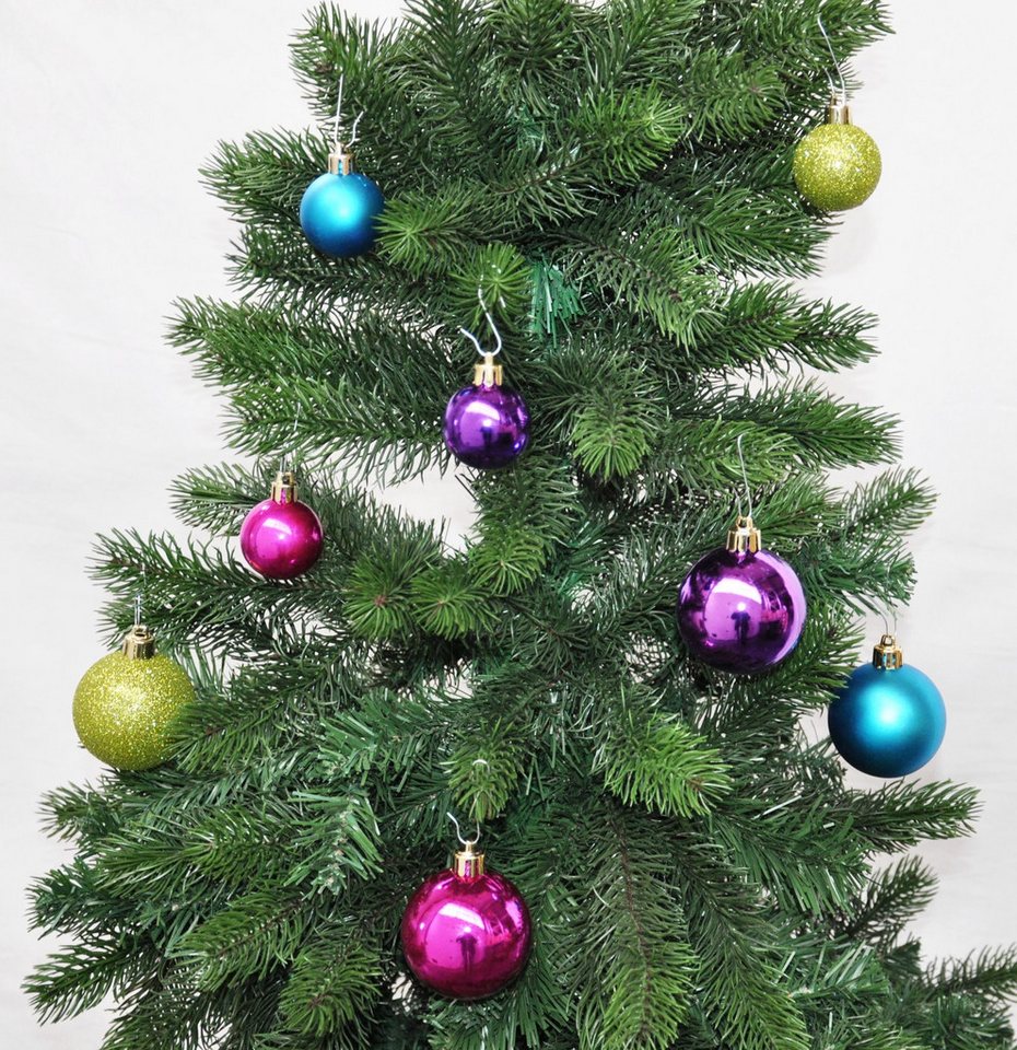 JACK Christbaumschmuck JACK by Inge 47x Kunststoff Christbaumkugeln Ø 4+6cm mit Spitze+Haken, Durchmesser Kugeln: 30 x 6cm + 17 x 4cm, Spitze: 24 x 6 cm – Bild 3 von 5