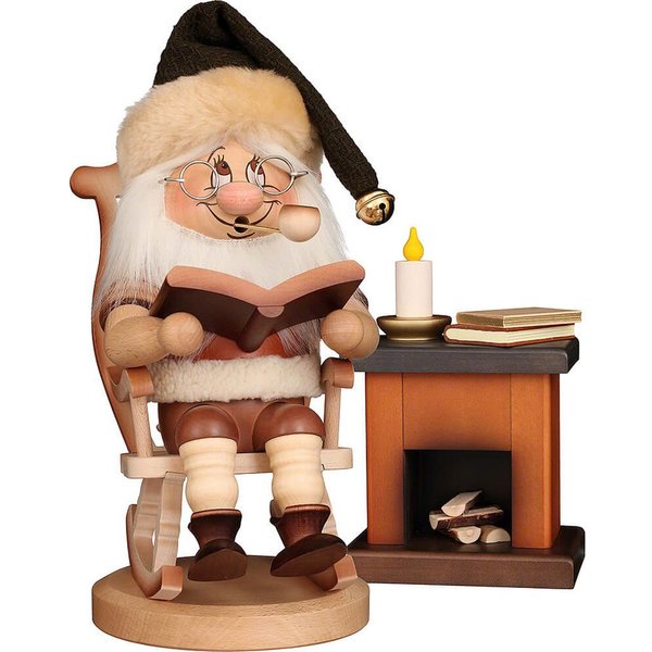 Christian Ulbricht Räuchermännchen Set Wichtel im Schaukelstuhl mit Kamin (31,5cm) Räuchermann von Chris