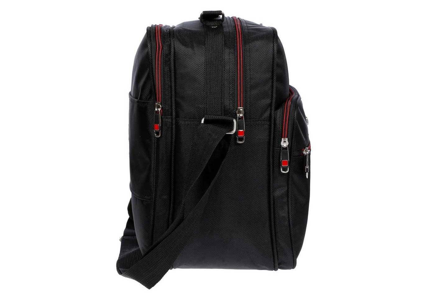 Christian Wippermann Businesstasche Flugbegleiter Arbeitstasche Messenger Umhänger, Herrentasche Schwarz im Hochformat – Bild 3 von 5