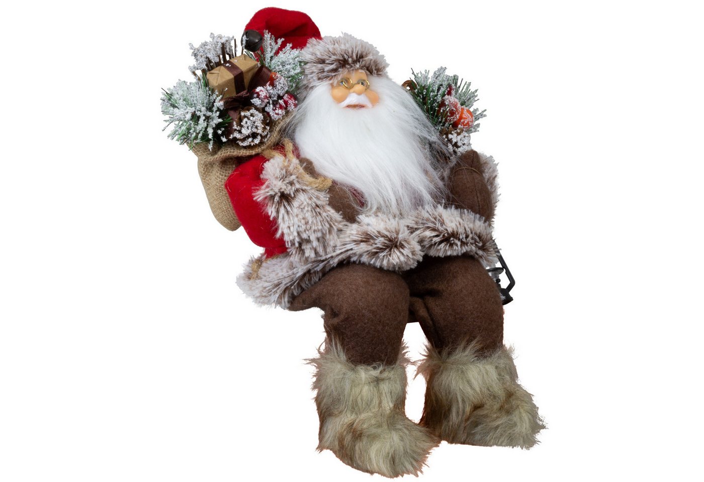 Christmas Paradise Weihnachtsmann sitzend 30cm - 5 Designs (Deko Figur, 1 St., Kantenhocker zum Hinsetzen), Weihnachtsdeko – Bild 3 von 4