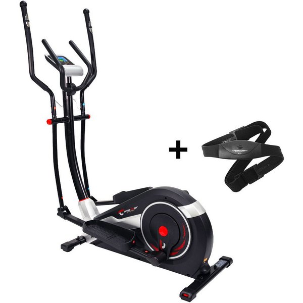 Christopeit Sport® Crosstrainer-Ergometer AX 8000 inkl. Pulsgurt (Fitnessgerät), 150 kg max. Benutzergewicht, 24 Widerstandsstufen