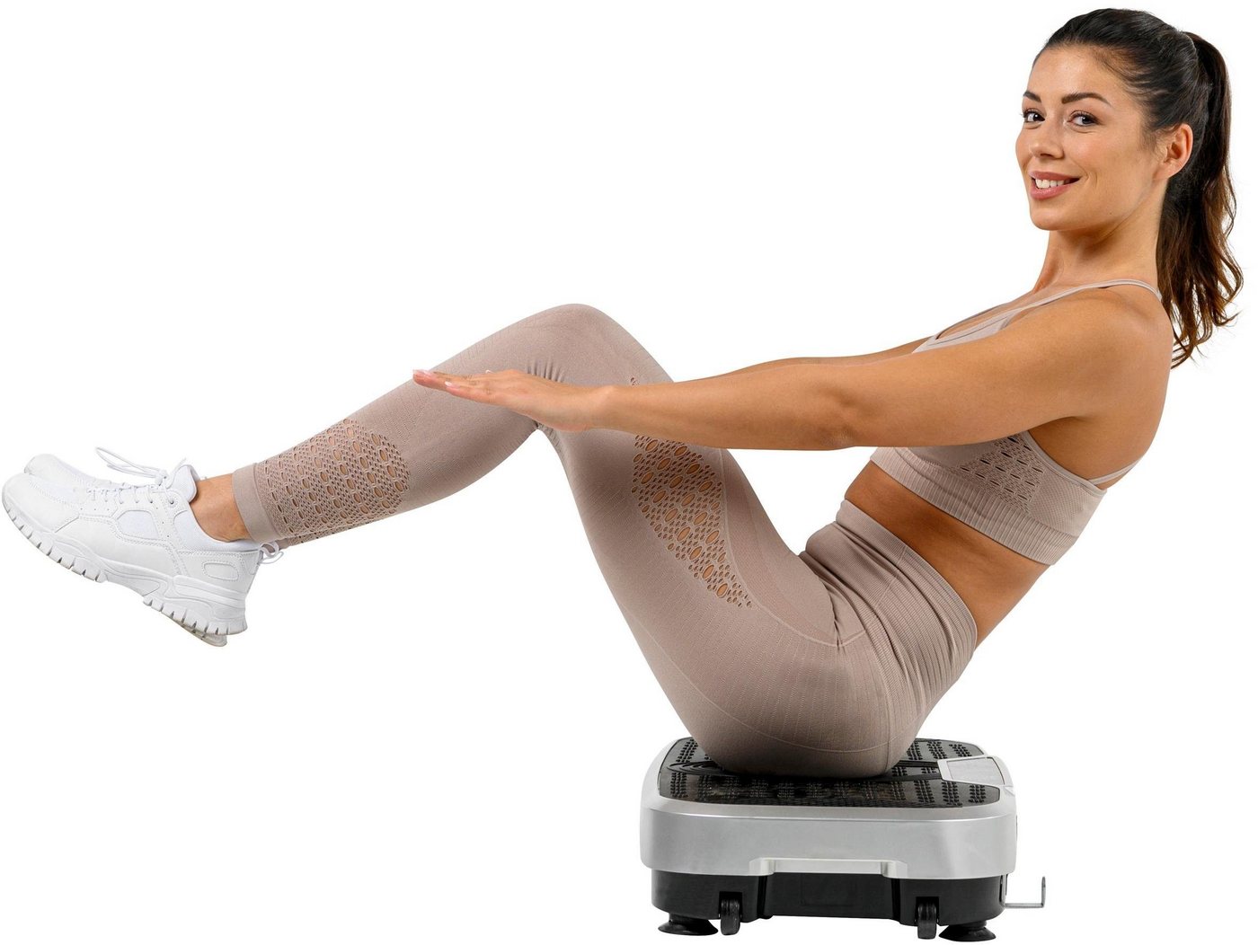 Christopeit Sport® Vibrationsplatte Vibro 3000, 300 W, mit Transportrollen und ausziehbaren Griff – Bild 4 von 5