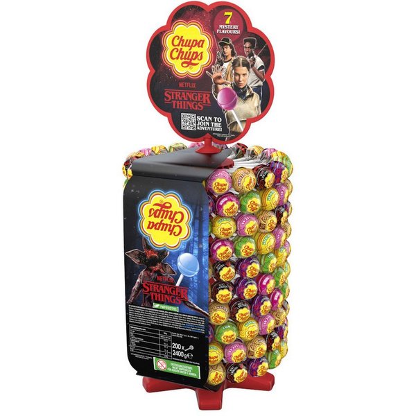 Chupa Chups Süßigkeit, Chupa Chups Lutscherrad Stranger Things 200 Stück Packung 2400g
