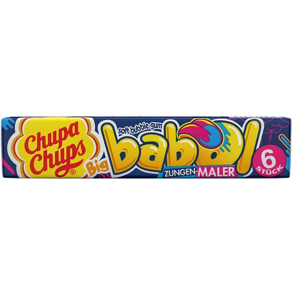 Chupa Chups Süßigkeit, Chupa Chups Big Babol Zungenmaler Geschmack Kaugummiwürfel 27g