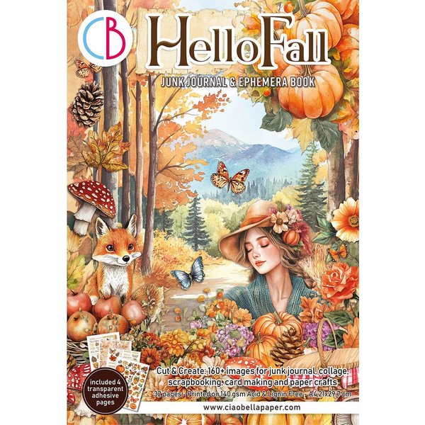 Ciao Bella Motivpapier Hello Fall, 32 Blatt