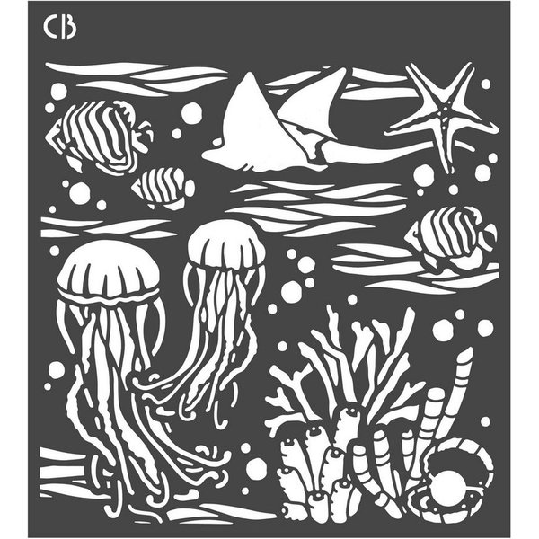 Ciao Bella Motivschablone Underwater, 24 cm x 22 cm