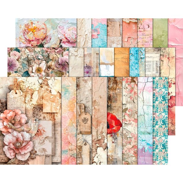 Ciao Bella Seidenpapier Tissue paper set Wild Blossom, A5, 24 Blatt