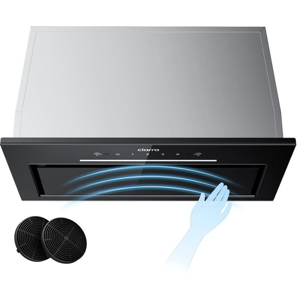 CIARRA Unterbauhaube 52 cm Einbauhaube 466 m³/h Touch & Wave Control VM5931A Einbau-Dunstabzugshaube Touch & Handgesten-Steuerung, Umluft & Abluft