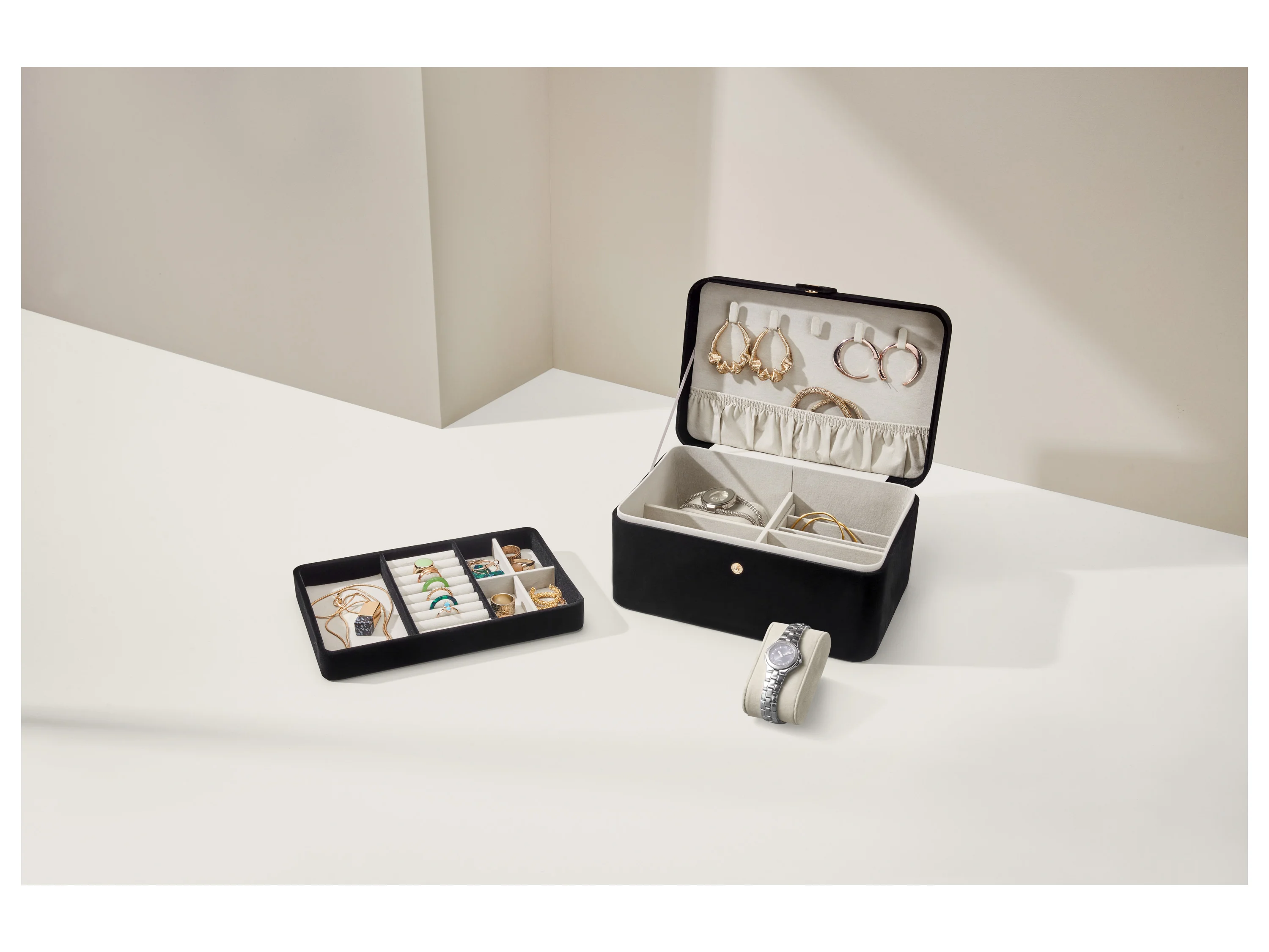 CIEN BEAUTY Schmuckkoffer (Samt schwarz) – Bild 2 von 4