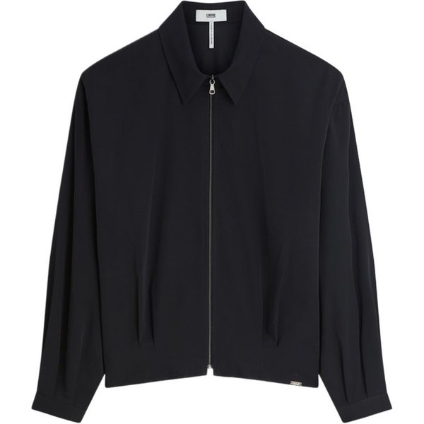 Cinque Hemdbluse schwarz,Casual,Baumwolle,Unifarben,Hemdblusenkragen,Lang,Regular Fit