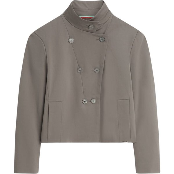 Cinque Jackenblazer grau,Elegant,Baumwolle,Unifarben,Reverskragen,Lang,Regular Fit