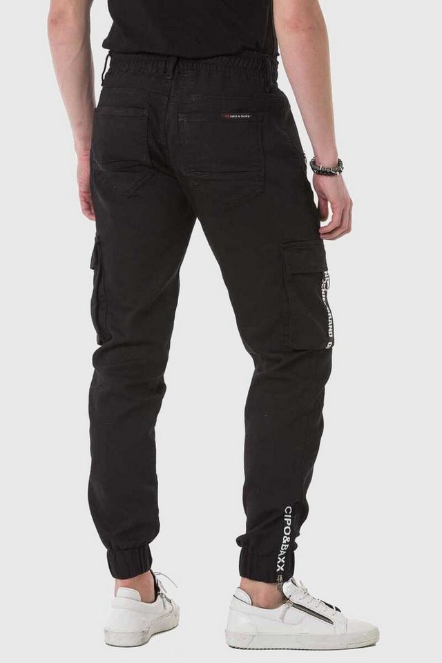 Cipo & Baxx Cargohose Hose mit elastischen Bündchen – Bild 3 von 5