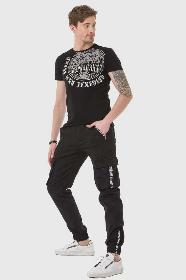 Cipo & Baxx Cargohose Hose mit elastischen Bündchen – Bild 5 von 5