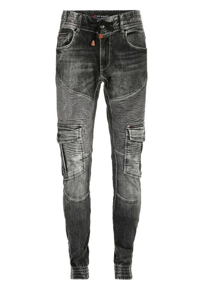 Cipo & Baxx Cargojeans Jeans mit elastischen Bündchen am Saum, CD-446 – Bild 2 von 5