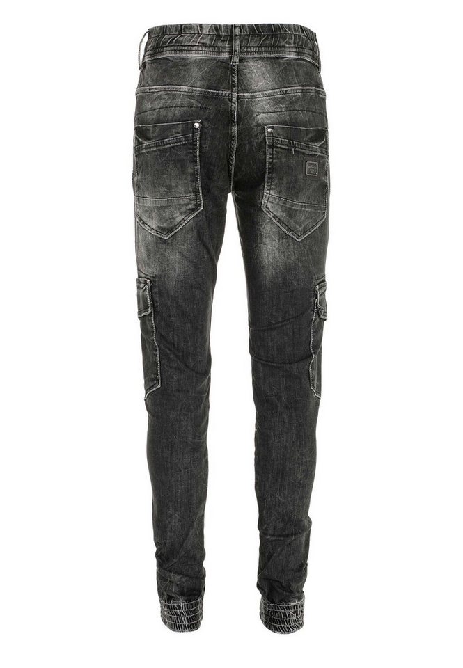 Cipo & Baxx Cargojeans Jeans mit elastischen Bündchen am Saum, CD-446 – Bild 4 von 5