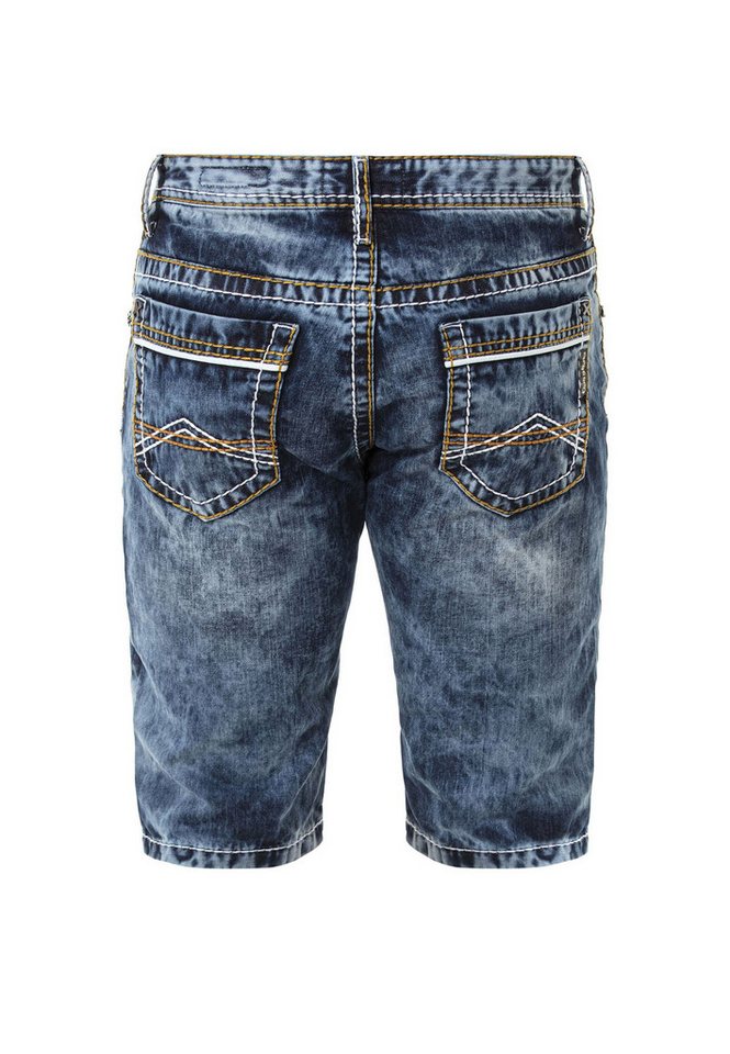 Cipo & Baxx Jeansbermudas Bermuda & Short mit stylishen Kontrastnähten, CK268 – Bild 4 von 5