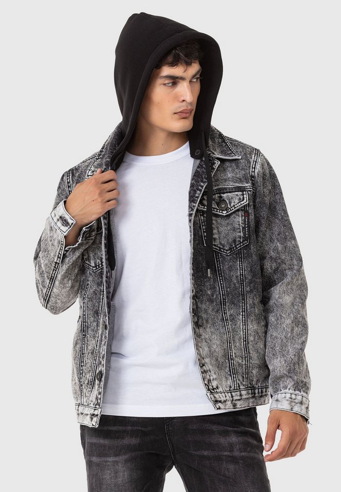 Cipo & Baxx Jeansjacke Jacke im Washed-Look – Bild 5 von 5
